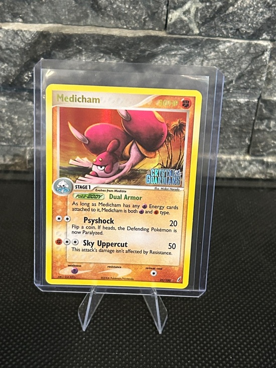 Pokemon Other - Pokemon Medicham STAMPED Reverse Holo 25/100 from Vintage‎ EX Crystal Guardians